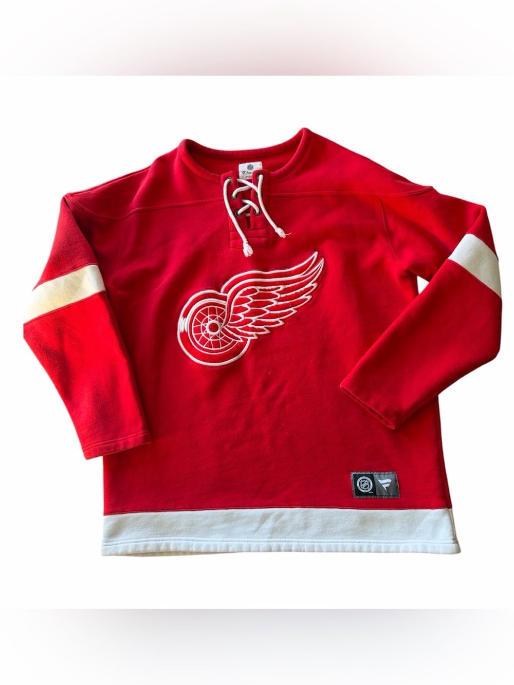 Fanatics NHL Men’s Detroit Red Wings Sweatshirt Hockey Jersey Sz XL